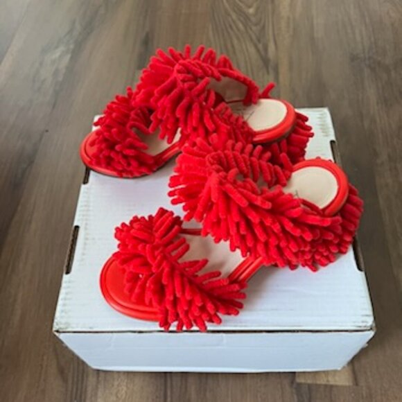 AGL Red Textured mules - Picture 2 of 8